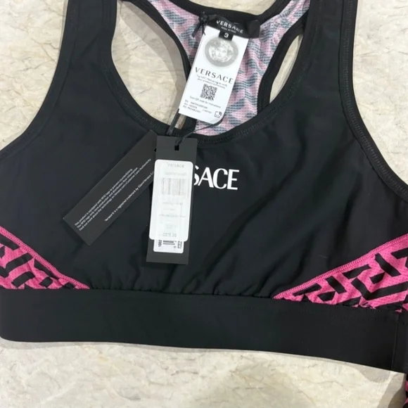 VERSACE Greca Signature Sports Bra & Versace Cycling Shorts SET (2 PIECES) NWT - Picture 13 of 15